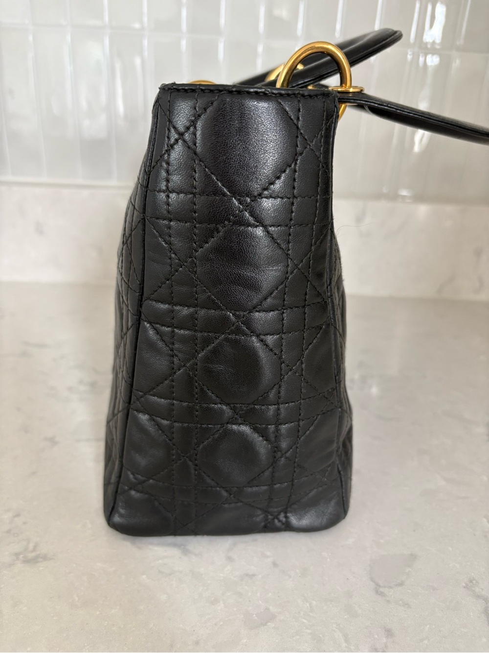 Medium Lady Dior Black GHW - Picture 5 of 13